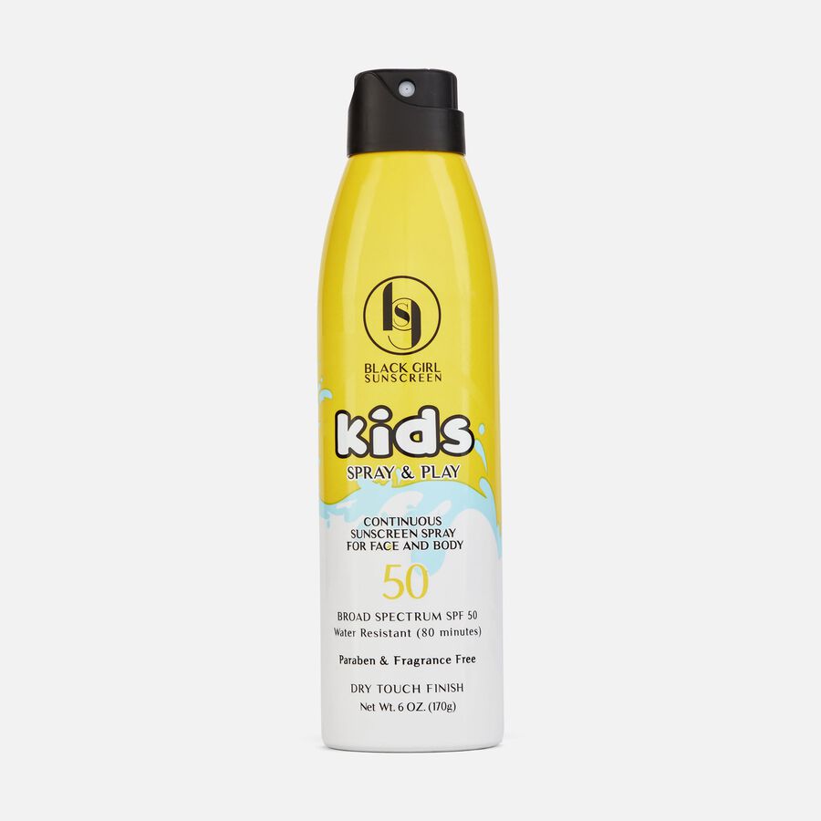 Black Girl Sunscreen Kids' Spray & Play Sunscreen, SPF 50, 6 oz., , large image number 0