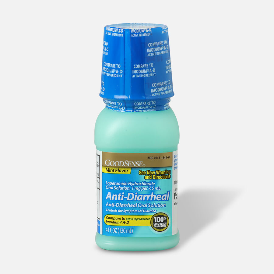 GoodSense® Anti-Diarrheal Loperamide Hydrochloride Oral Solution, 1mg per 7.5mL, Mint, 4fl oz., , large image number 2