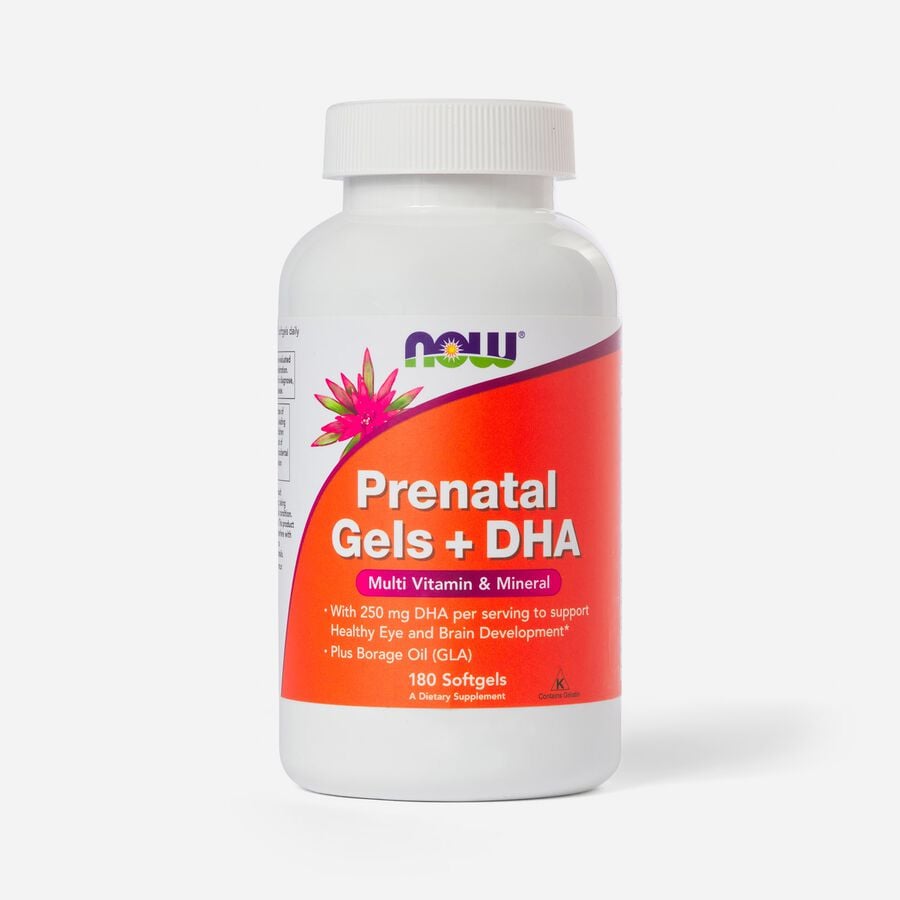 NOW Foods Prenatal Gels + DHA, , large image number 0