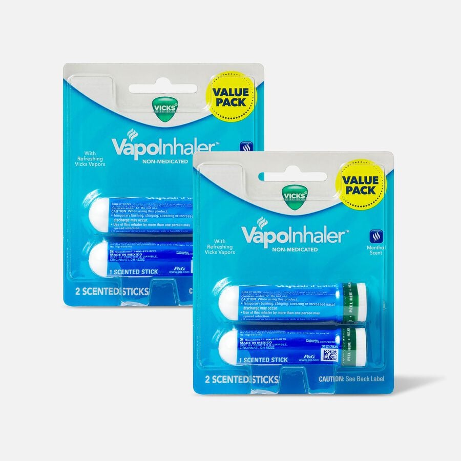 Vicks VapoInhaler, Non-Medicated, 0.2 mL, Twin-Pack (2-Pack), , large image number 0