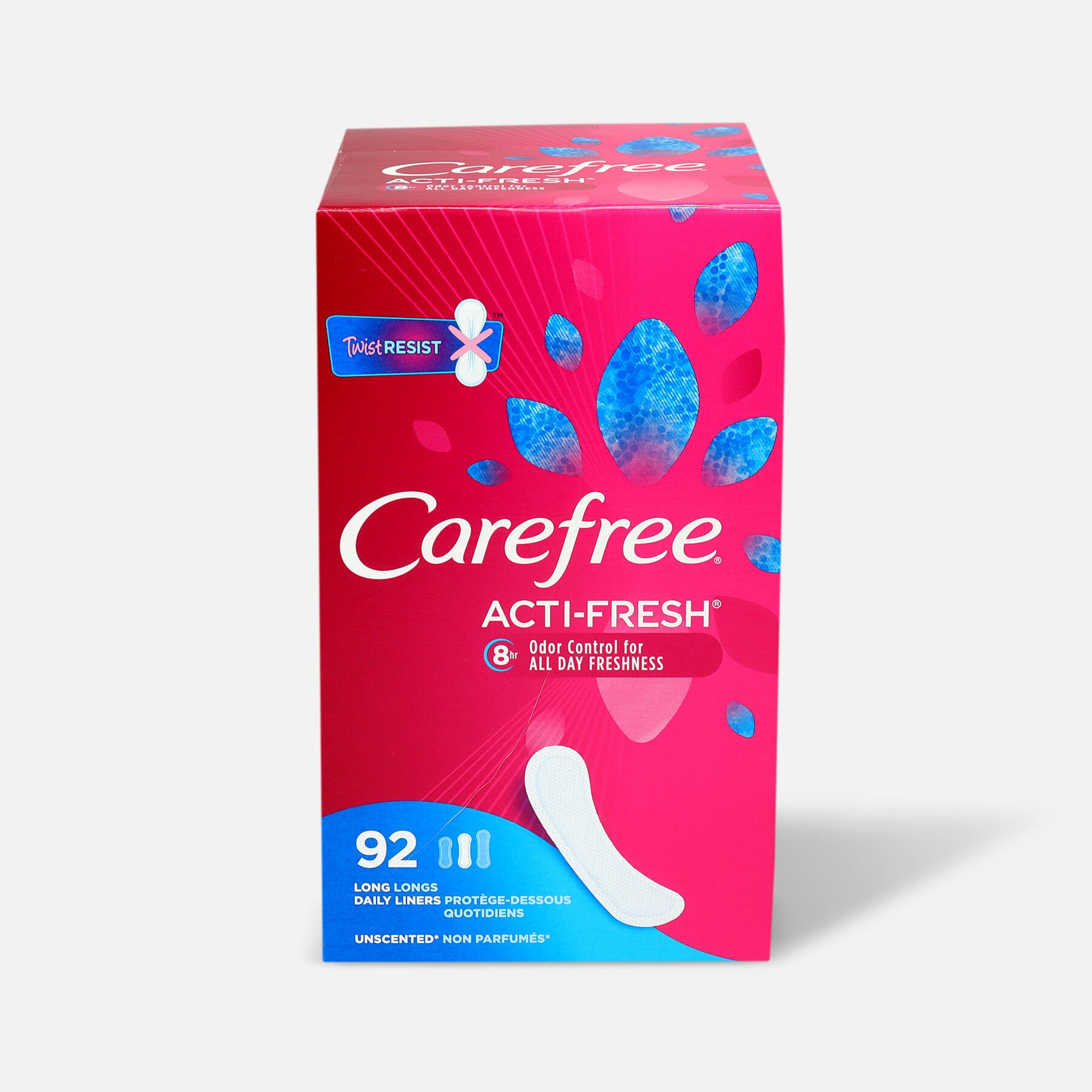 Carefree Acti-Fresh Long Pantiliners, Unscented