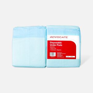 Pharma Supply Disposable Quilted Fluff Underpad 23" x 36", Blue, Water-proof, Latex-free (45g) (50-Pack)