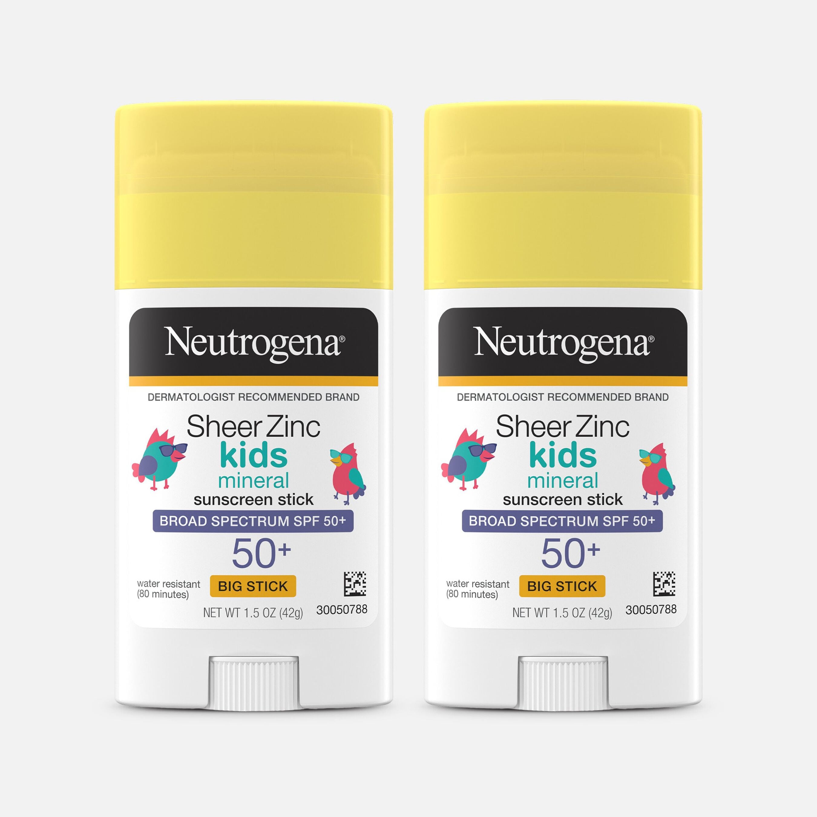 HSA Eligible Neutrogena Sheer Zinc Kids Mineral Sunscreen Stick, SPF 50 ...