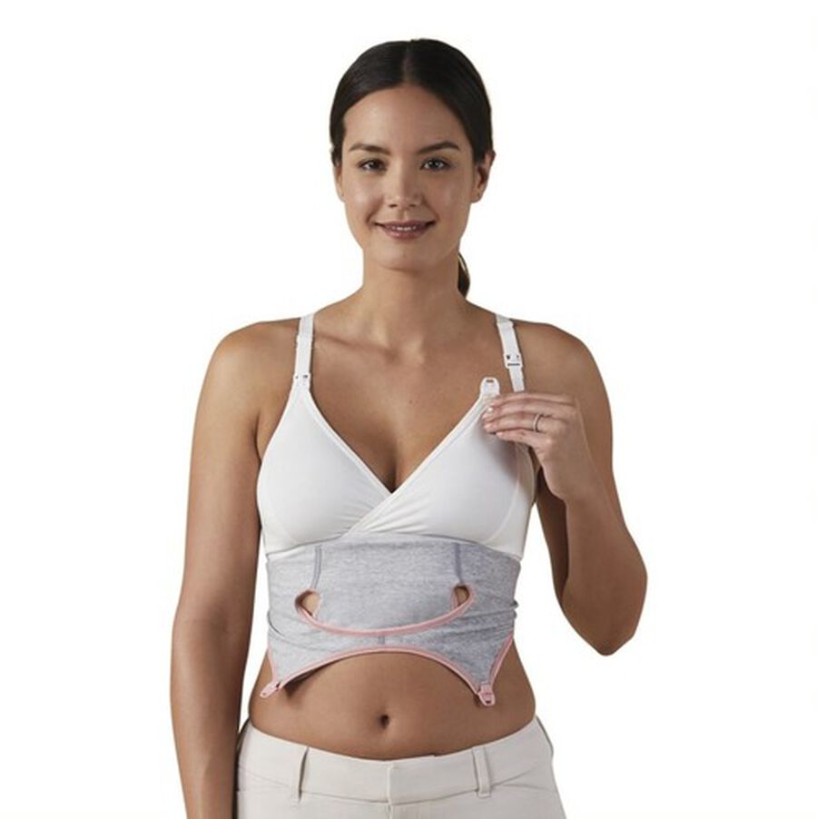 Clip and Pump Hands-Free Nursing Bra Accessory, Dove Heather, , large image number 8
