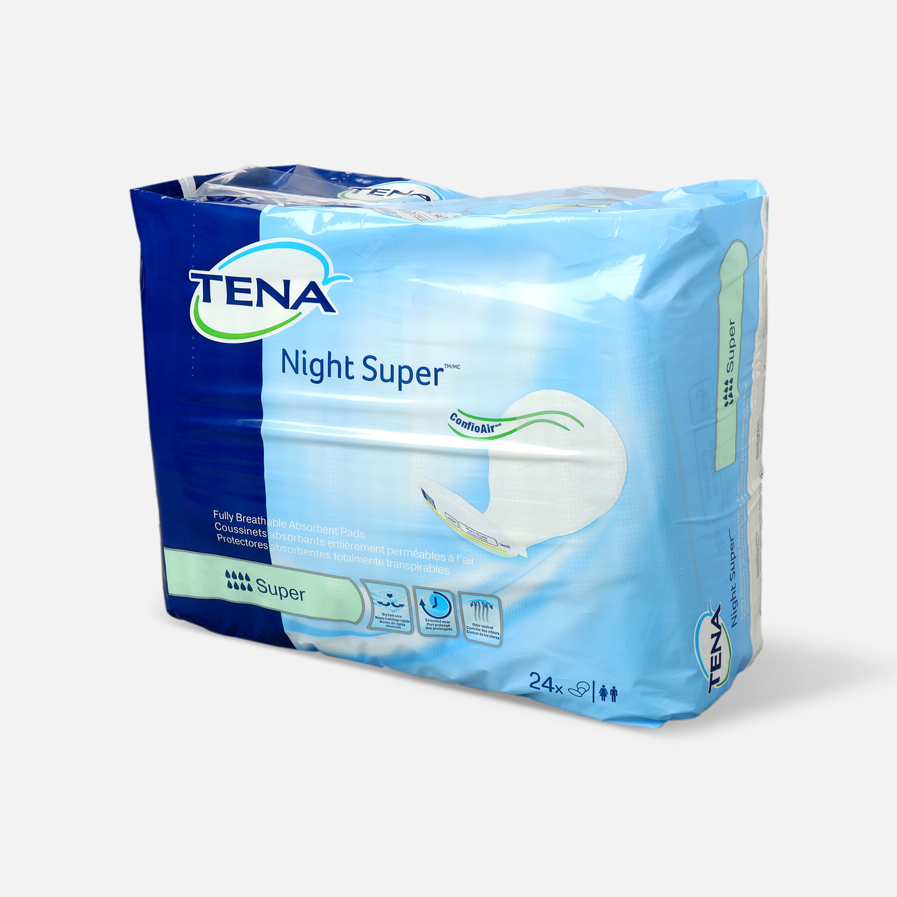 Tena Super Absorbency Night Pads, 24 ea