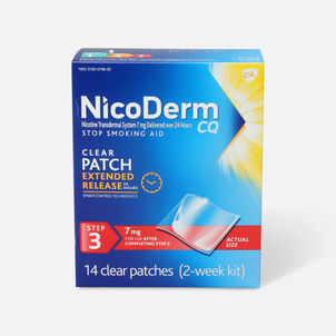 Nicoderm CQ Clear Patches, Step 3 to Quit Smoking, 7 mg, 14 ct.