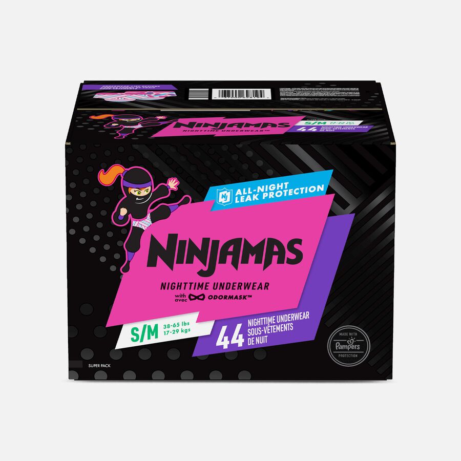 Ninjamas Nighttime Bedwetting Underwear for Girls, , large image number 0