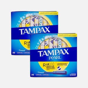 Tampax Pearl Tampons, Regular, 36 ct. (2-Pack)