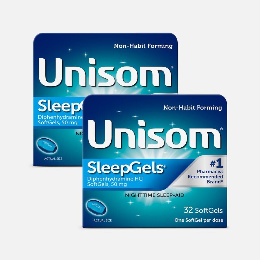 Unisom SleepGels, Maximum Strength Nighttime Sleep Aid, Softgels, 32 ct. (2-Pack), , large image number 0