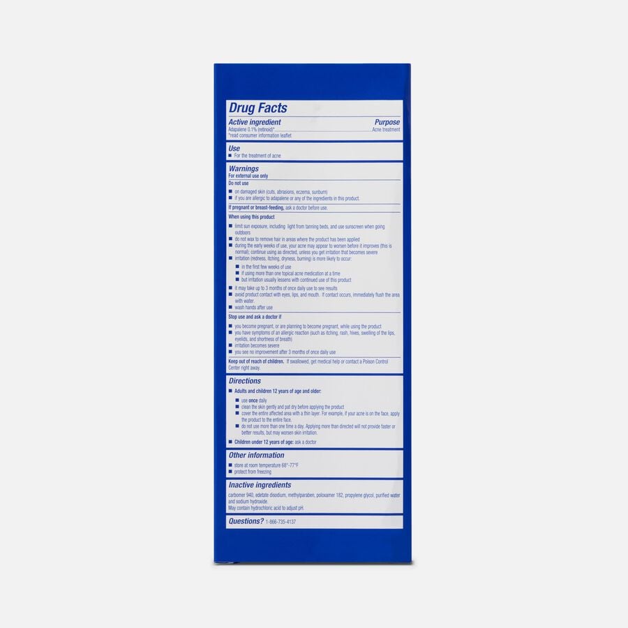 Differin 0.1% Adapalene Treatment Gel with Pump, 45g, , large image number 1
