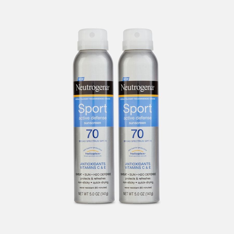 Neutrogena Sport Body Sunscreen Spray, SPF 70, 5 oz. (2-Pack), , large image number 0