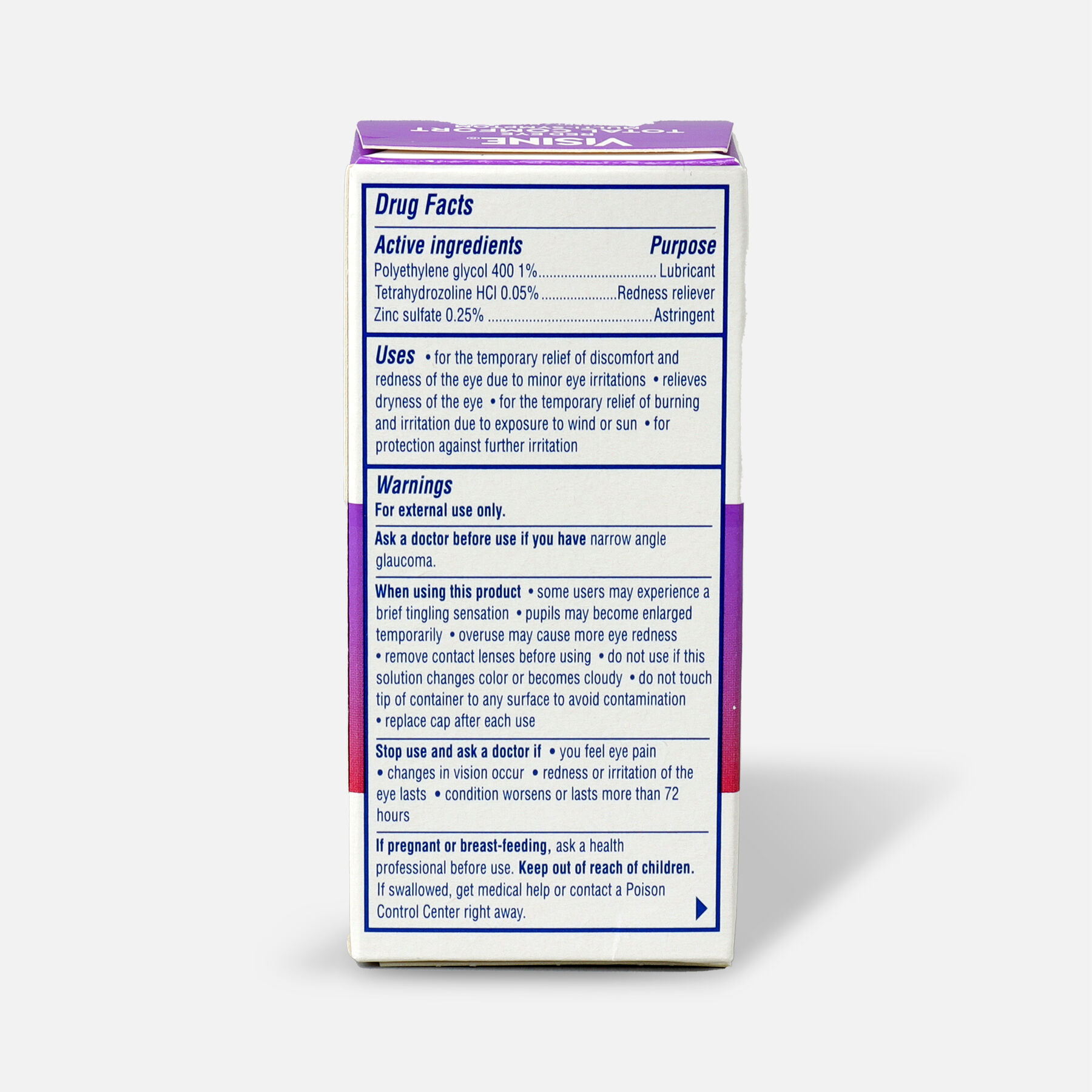 HSA Eligible Visine Red Eye Total Comfort MultiSymptom Eye Drops, .5