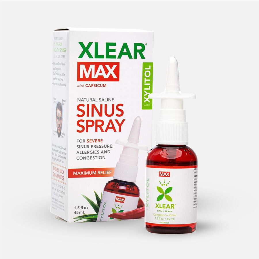XLEAR Max Nasal Saline Sinus Spray with Xylitol and Capsicum, , large image number 0
