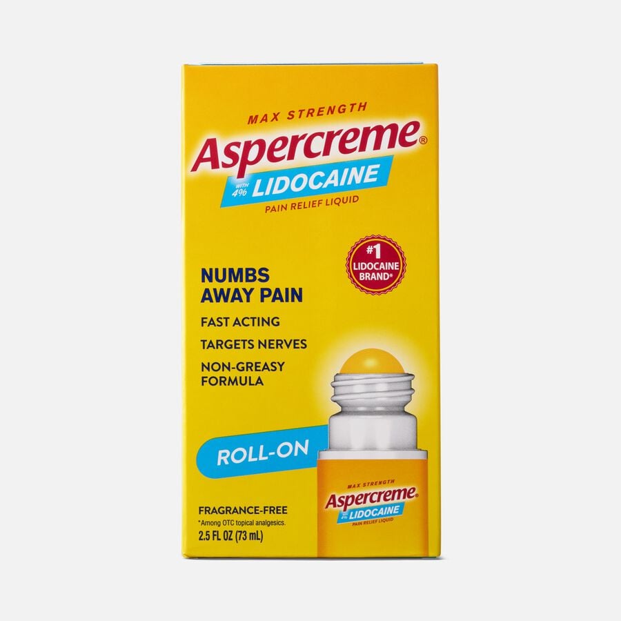 Aspercreme No Mess Roll-On with 4% Lidocaine, 2.5 fl oz., , large image number 0