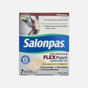 Salonpas Pain Relieving Flex Patch Lidocaine 4%, 7 ct.