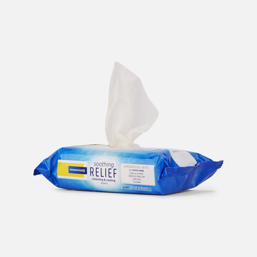 Preparation H Soothing Relief Cleansing & Cooling Wipes, 60 ct., , large image number 1