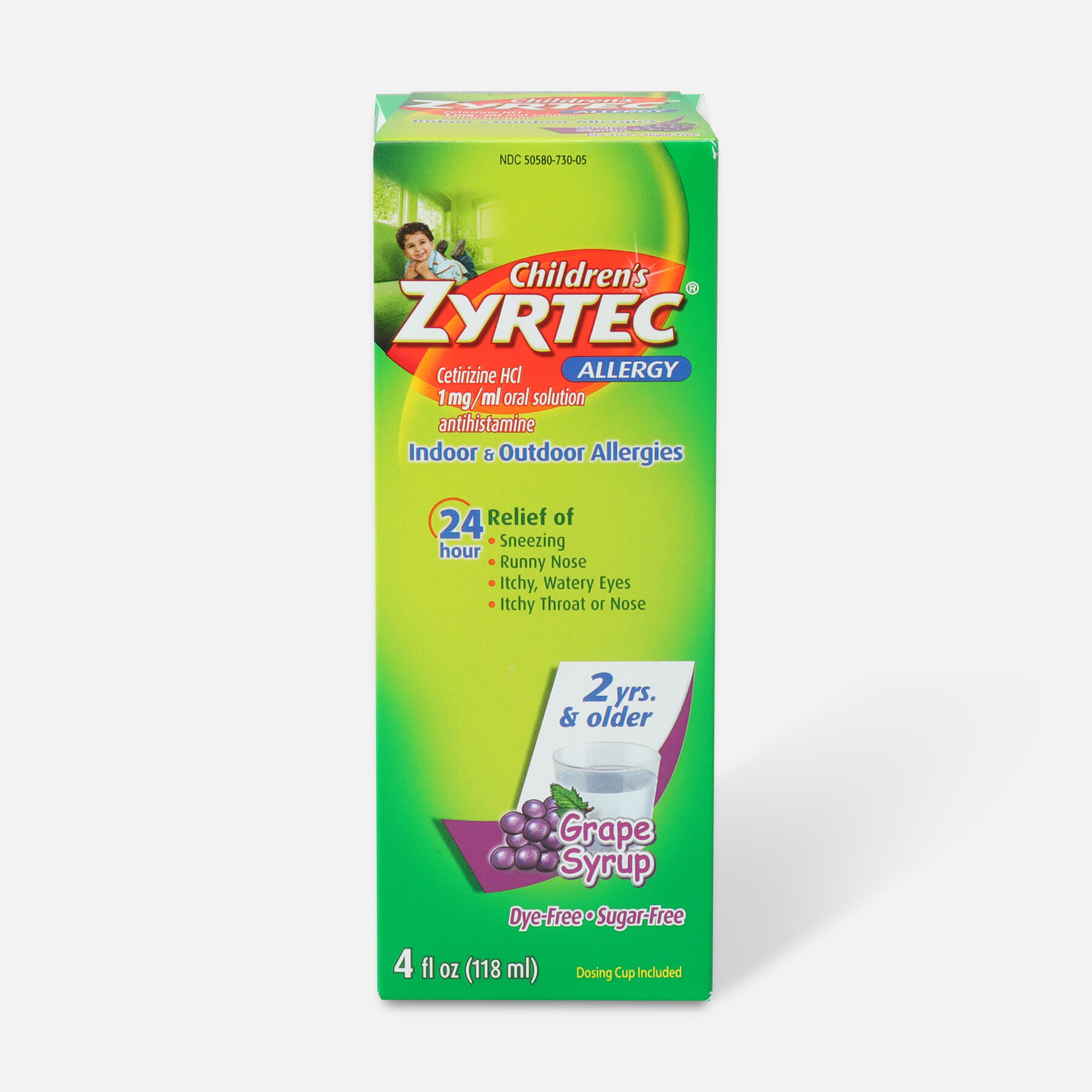 Children's Zyrtec 1mg Grape Syrup, 4 fl oz