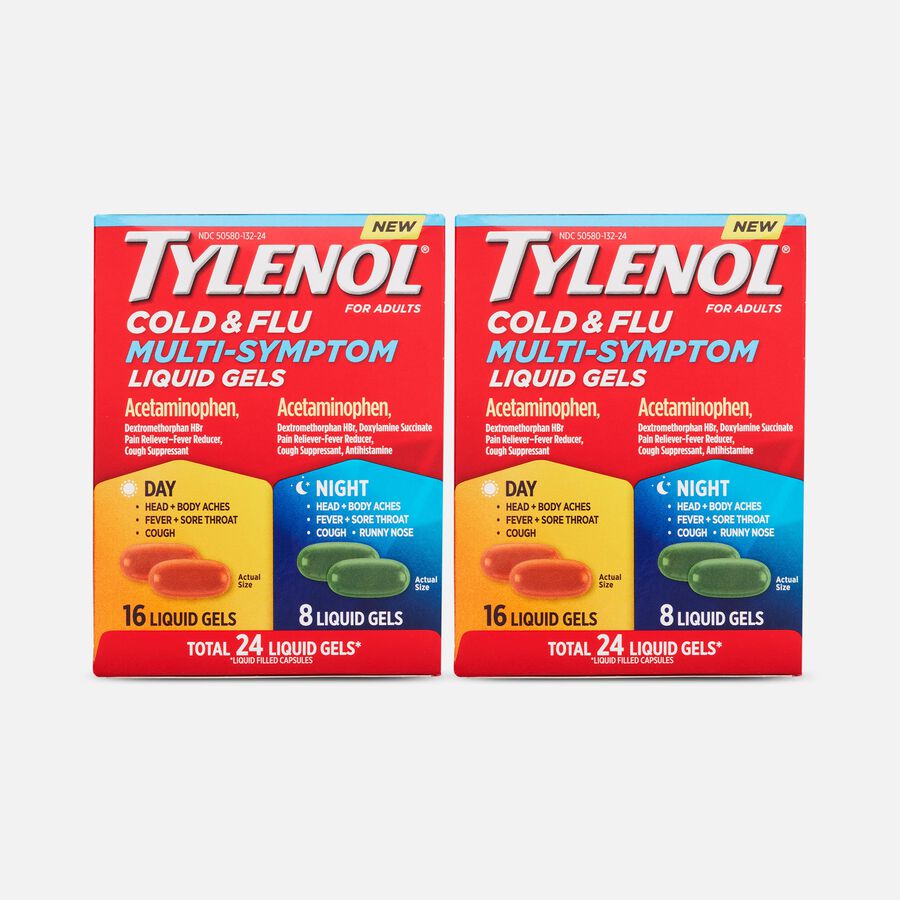 Tylenol Cold & Flu Multi-Symptom Day & Night Liquid Gels, 24 ct. (2-Pack), , large image number 0