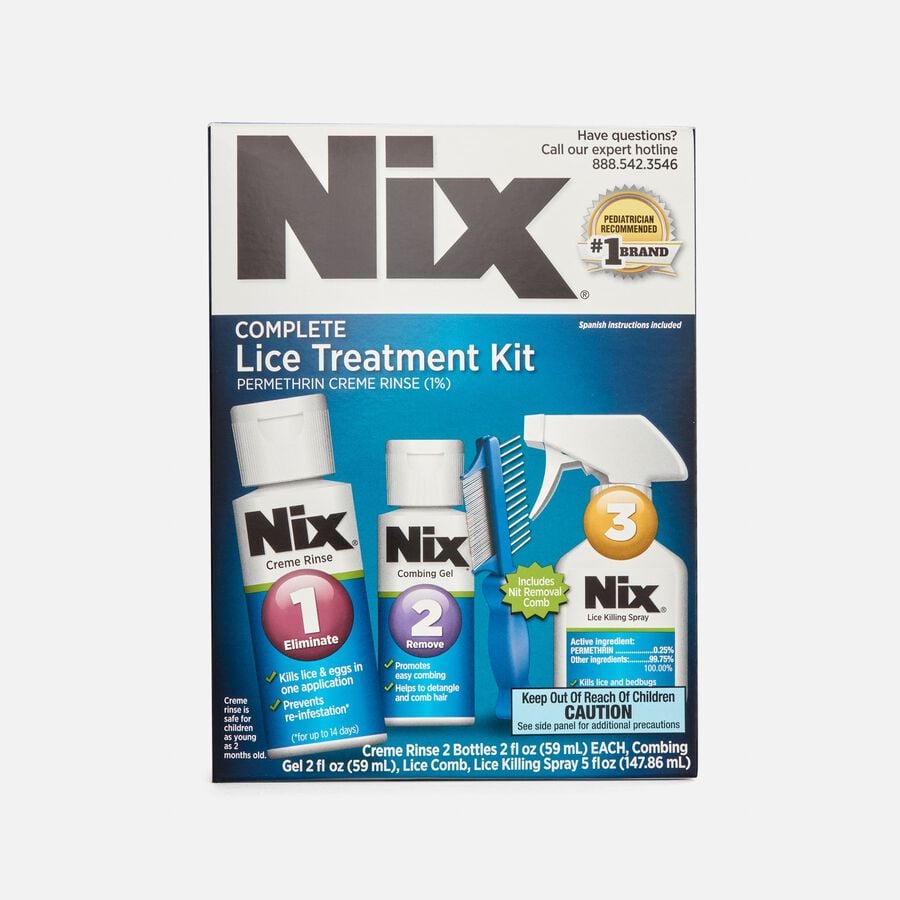 Nix Complete Lice Treatment Kit with Lice Killing Spray, , large image number 0