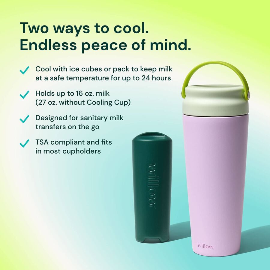 Willow Portable Milk Cooler, 16 fl. oz., Purple, , large image number 1