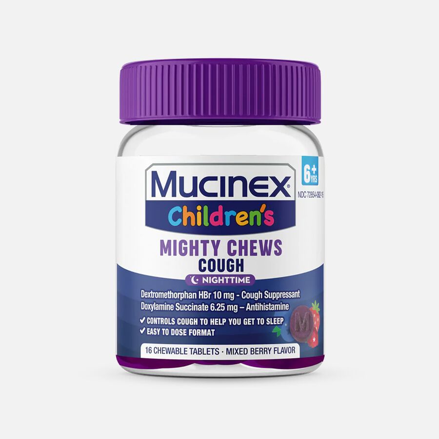 Mucinex Children's Mighty Chews, Nighttime Cough, 16 ct., , large image number 0