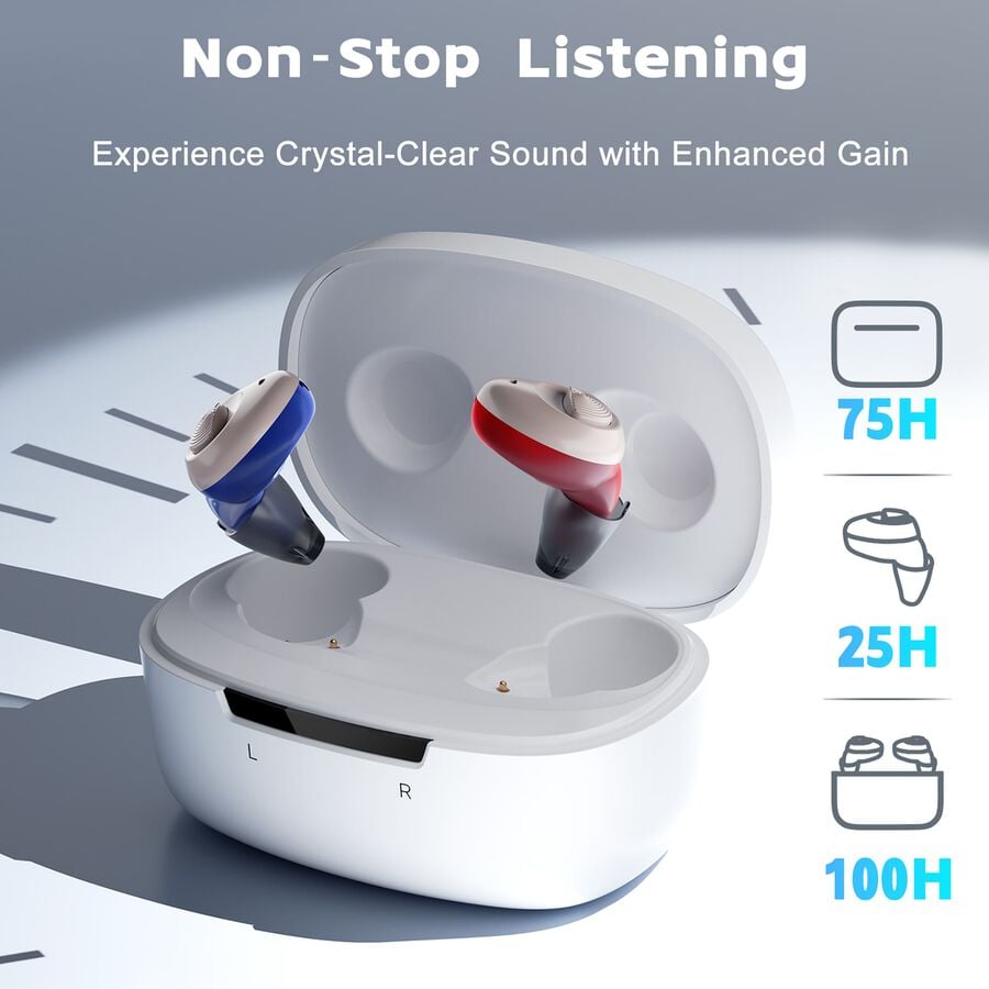 Ceretone Torch Rechargeable In-The-Canal OTC Hearing Aids, Pair, , large image number 3