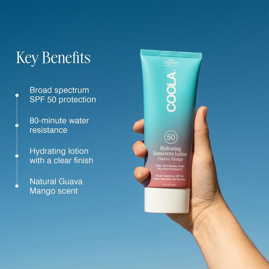 COOLA Classic Body Organic Sunscreen Lotion SPF 50, Guava Mango, 5 oz., , large image number 3