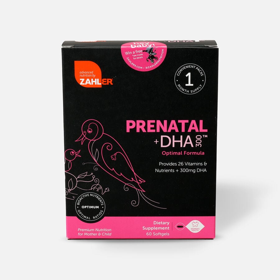 Zahler Prenatal + DHA 300 mg Vitamins, 120 Softgels, , large image number 0