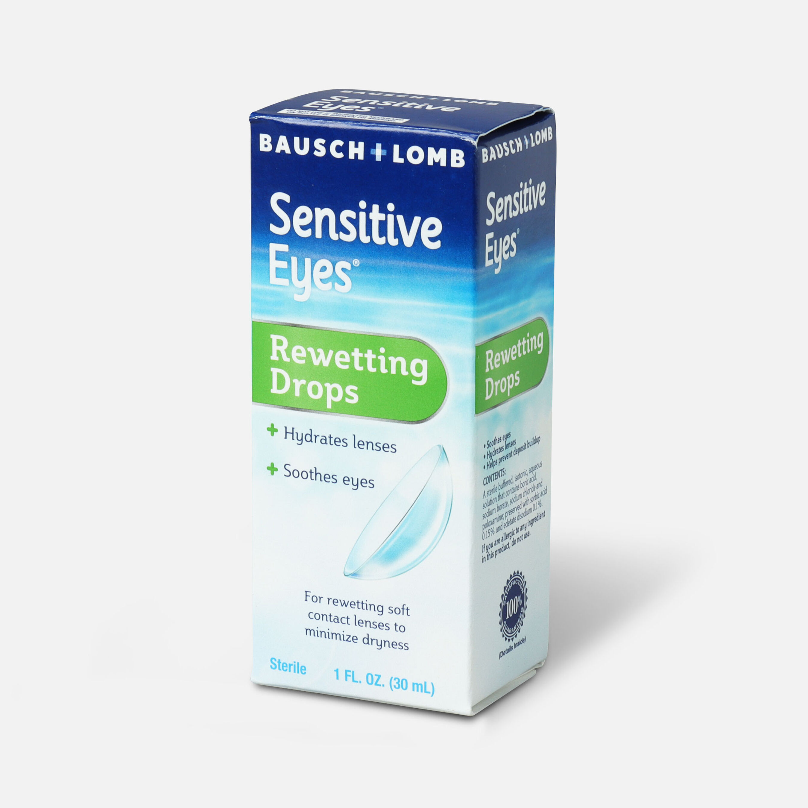 Sensitive Eyes Drops for Rewetting Soft Lenses to Minimize Dryness, 1 fl oz