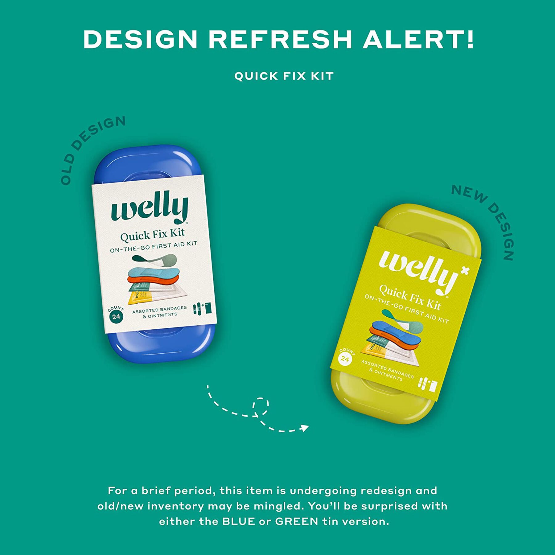 Welly Quick Fix Kit First Aid Travel Kit 24ct