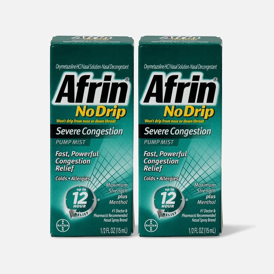 Afrin No Drip Severe Congestion Pump Nasal Mist, .5 oz. (2-Pack), , large image number 0