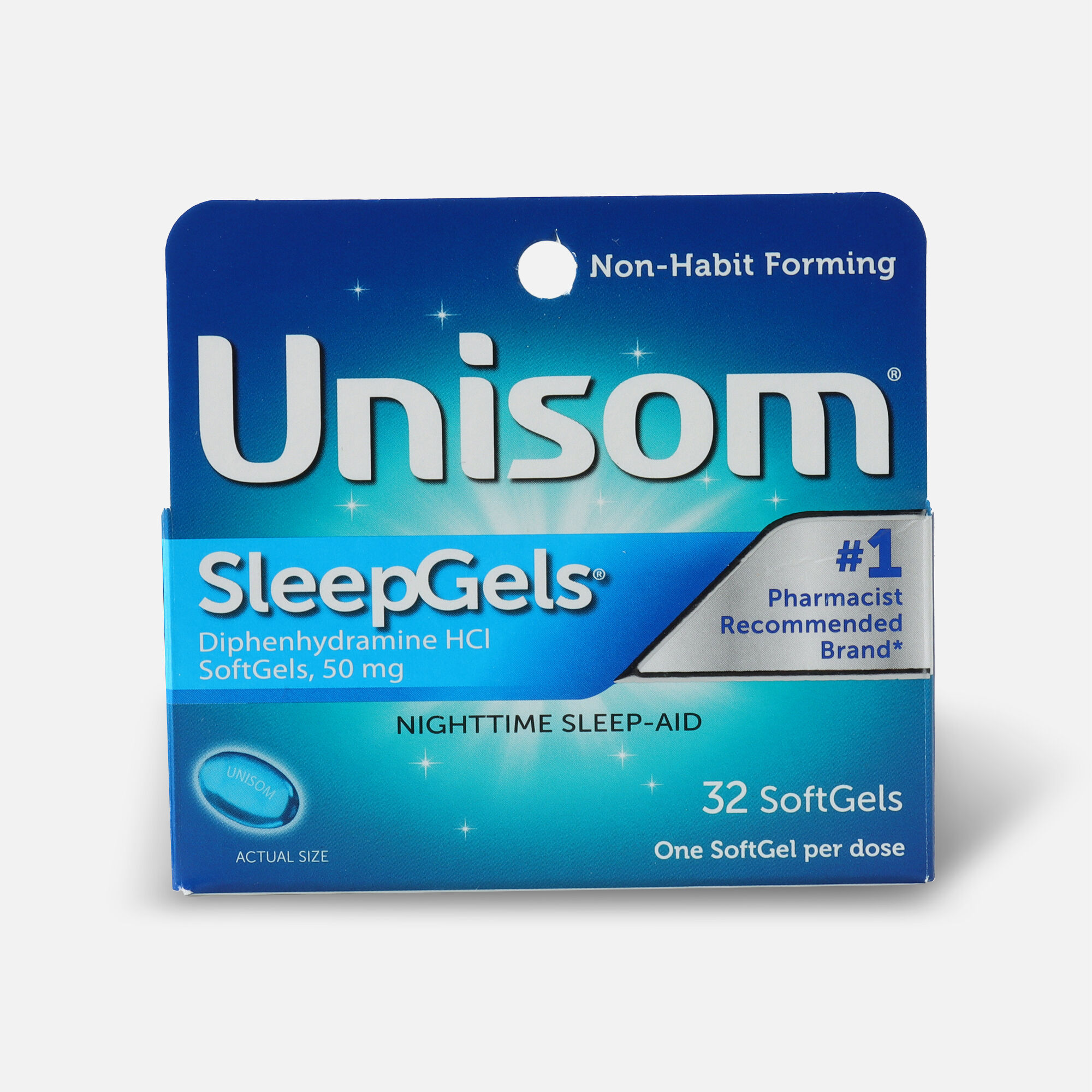 Unisom SleepGels, Maximum Strength Nighttime Sleep Aid, Softgels, 32 Ea