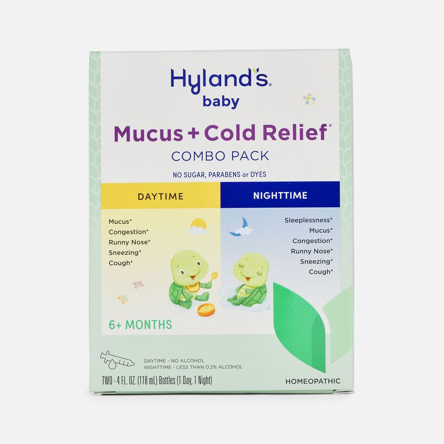 Hyland's Baby Mucus + Cold Relief Day & Night Combo Pack, Two 4 oz. Bottles, , large image number 1