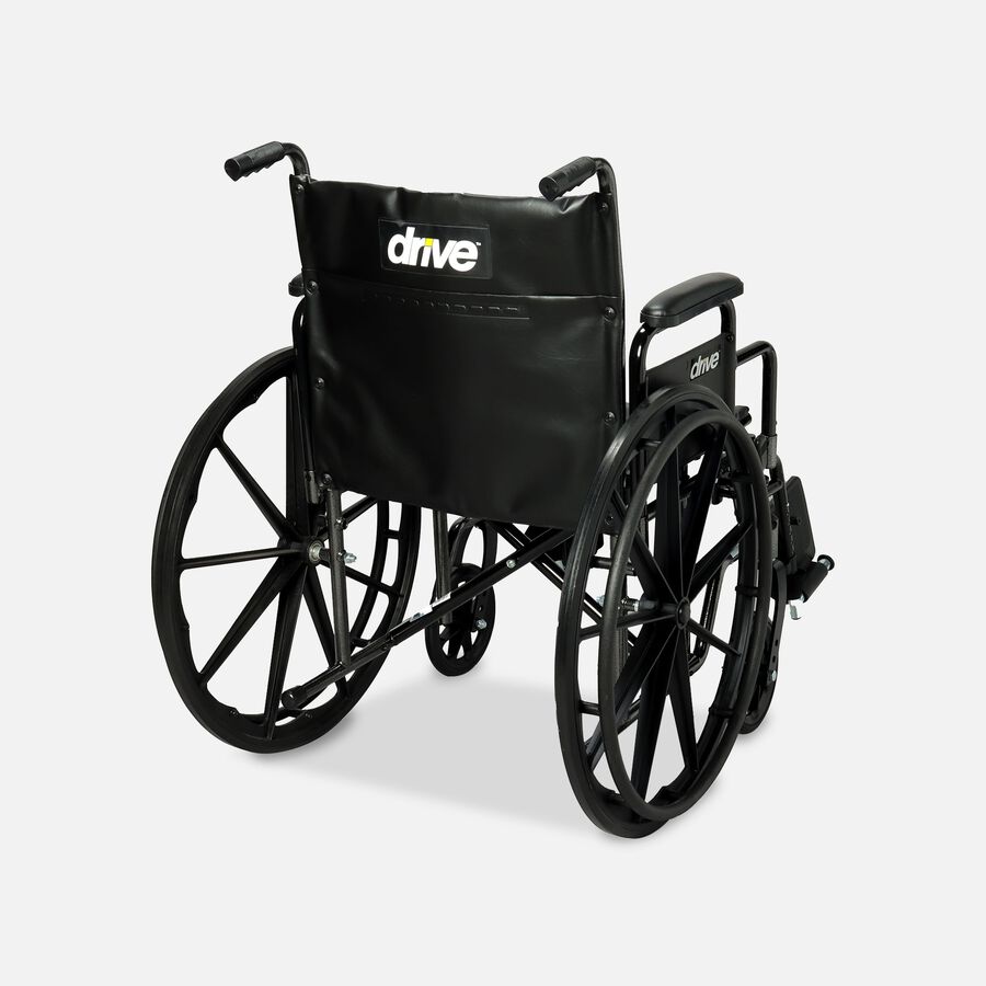Drive Silver Sport 2 Wheelchair, 20", Swing Away Footrests, , large image number 1