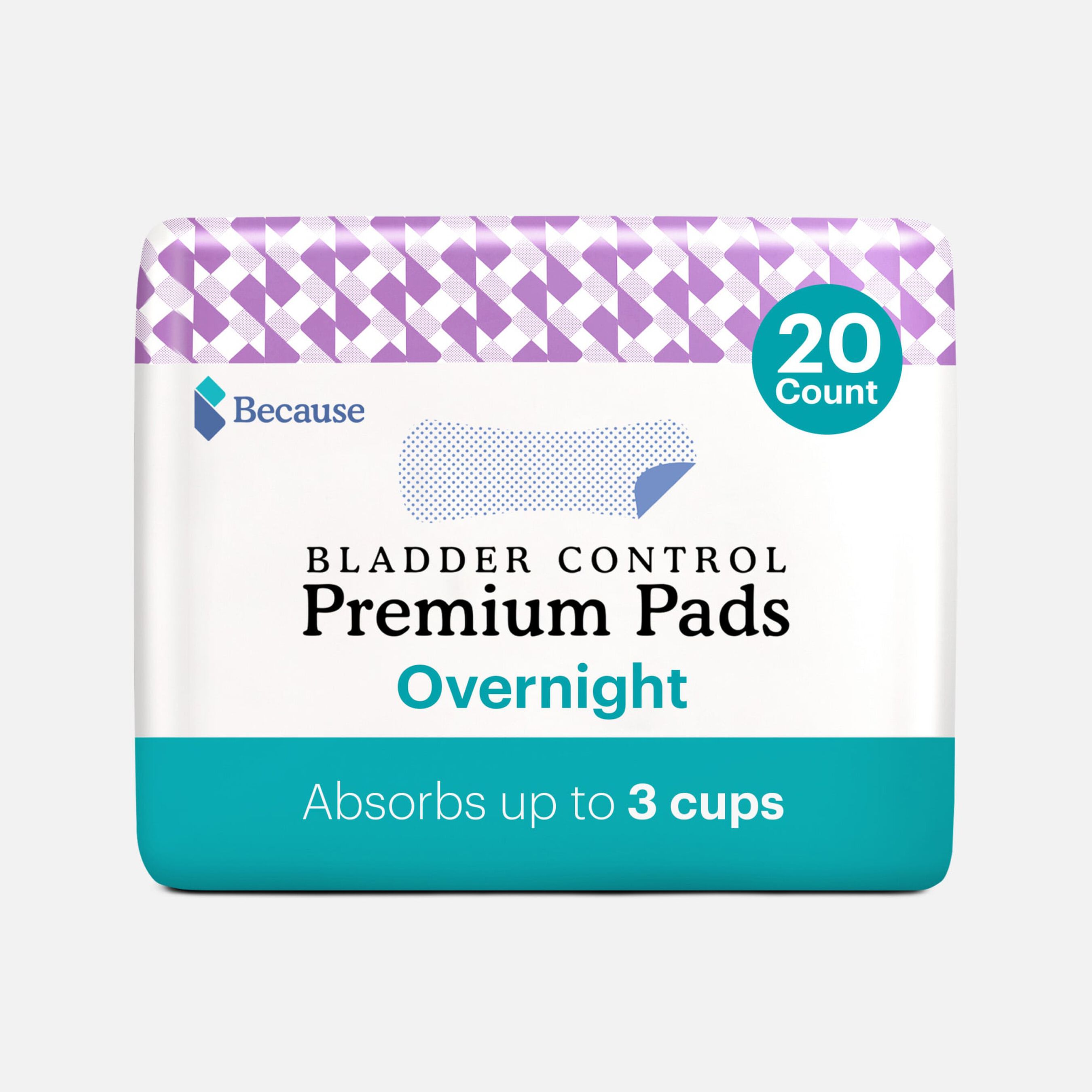 HSA Eligible Because Overnight Premium Bladder Control Pads, 20 ct