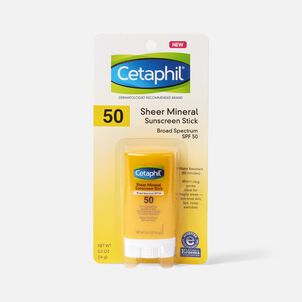 Cetaphil Sun Sheer Mineral Sunscreen Stick for Face and Body, SPF 50, 0.5 oz.