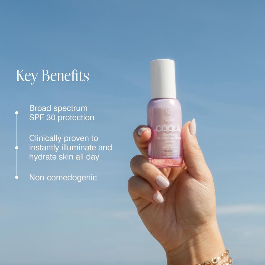 COOLA Dew Good Illuminating Serum Sunscreen with Probiotic Technology - SPF 30, 1 oz., , large image number 3