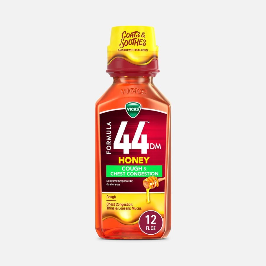Vicks&reg; Formula 44&trade; DM Cough & Congestion Liquid Cough Medicine, 12 fl oz., , large image number 1