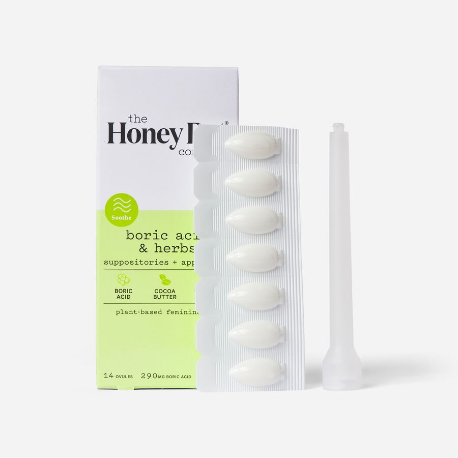 The Honey Pot Boric Acid & Herbs 7 Day Suppositories, 14 ct., , large image number 0