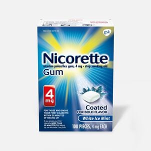 Nicorette Nicotine Gum, White Ice Mint, 4mg