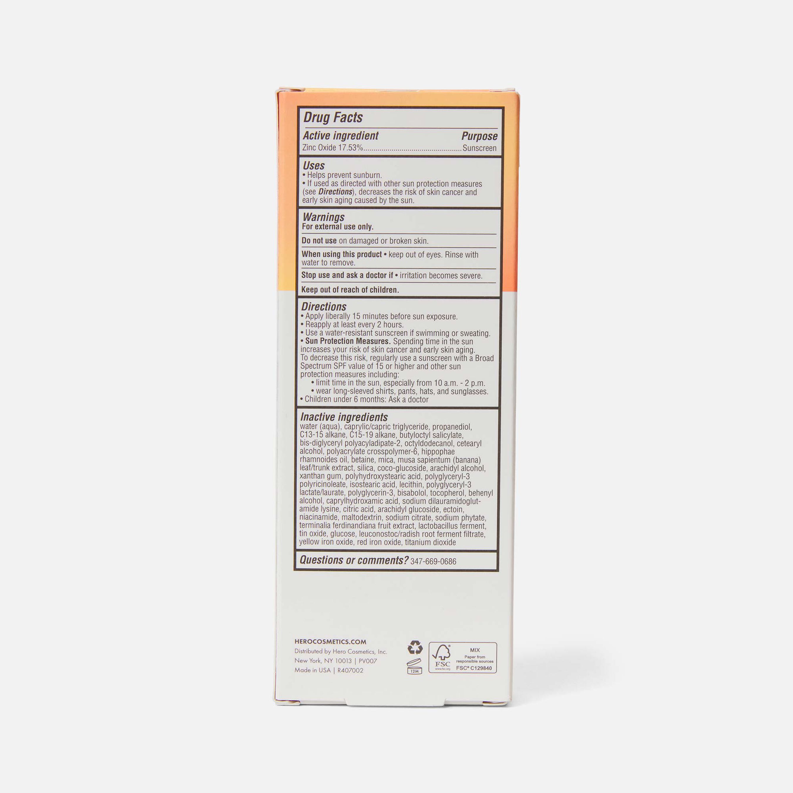 HSA Eligible Hero Cosmetics Force Shield Superbeam Sunscreen Broad