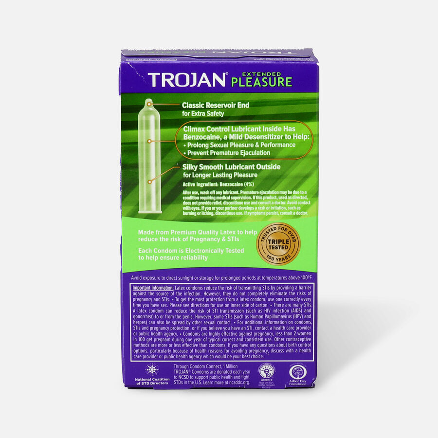Trojan Extended Pleasure Condoms, 12 ct., , large image number 1