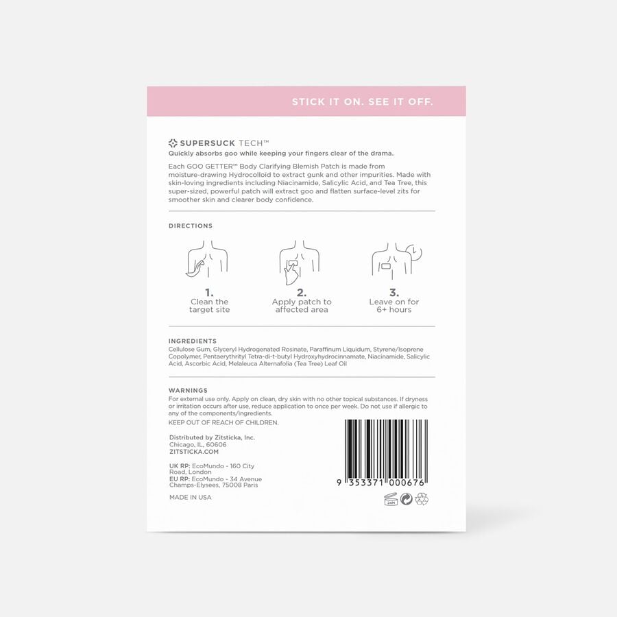 ZitSticka GOO GETTER Body Patches, 9 ct., , large image number 1