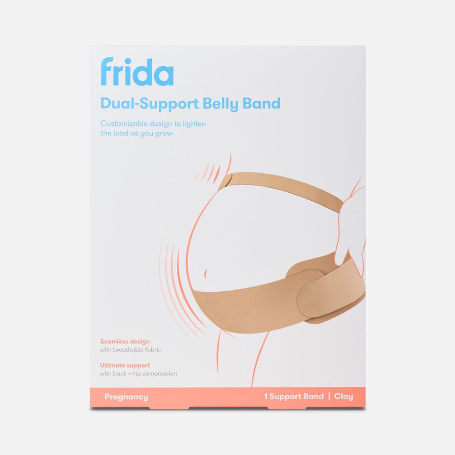 Frida Mom Dual-Support Pregnancy Belly Band, Clay, , large image number 0