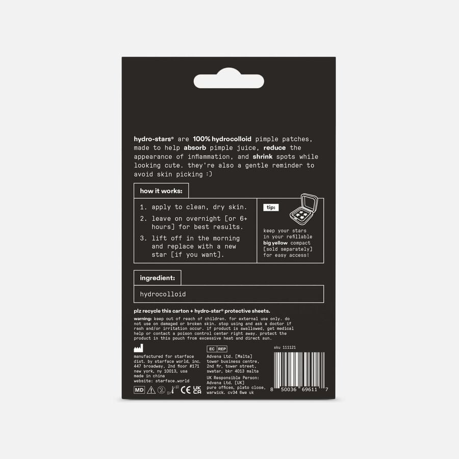 Starface Hydro-Star Black Pimple Patches, 32 ct., , large image number 1