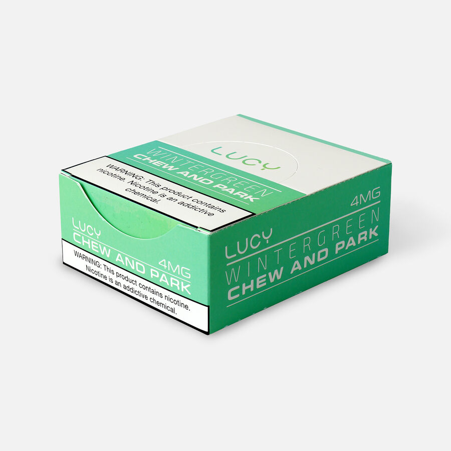 Lucy Chew and Park Nicotine Gum, Wintergreen, 4mg, 100 ct