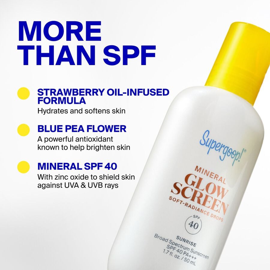 Supergoop! Mineral Glowscreen Soft-Radiance Drops SPF 40, Sunrise, 1.7 fl. oz., , large image number 1