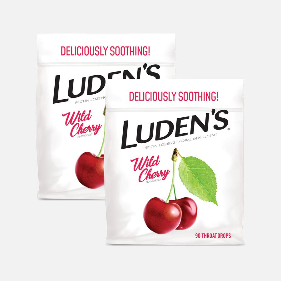 Luden's Wild Cherry Throat Drops, 90 ct. (2-Pack), , large image number 0