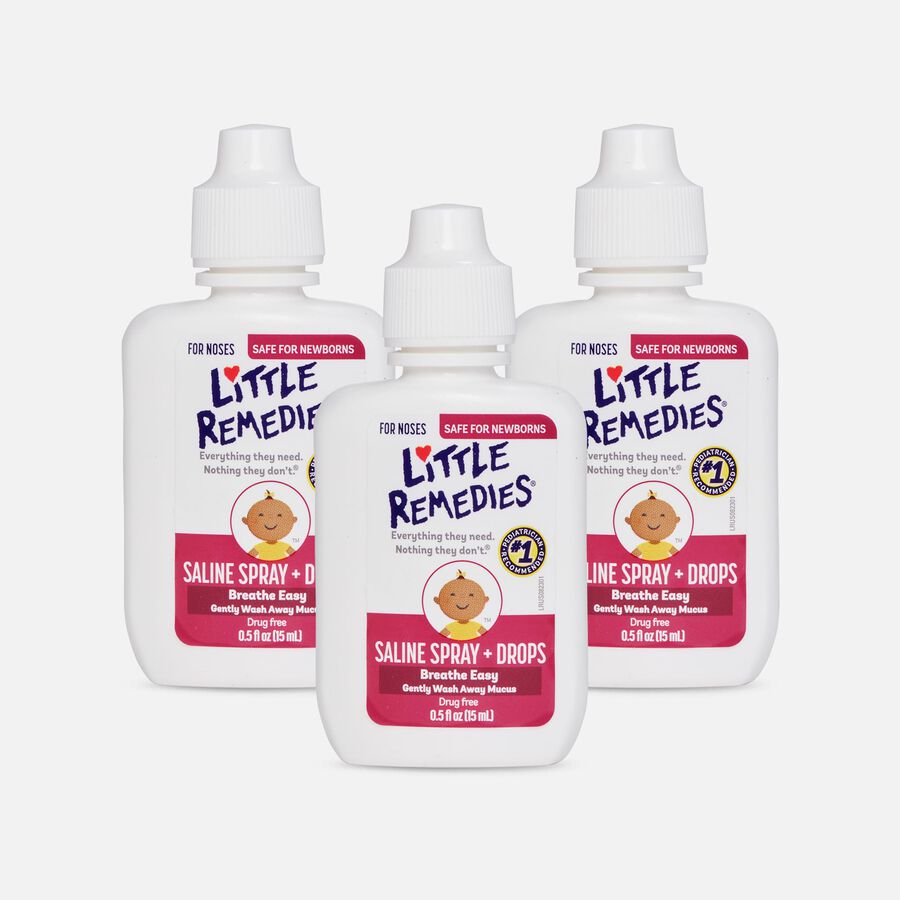 Little Remedies For Noses Saline Spray, .5 oz. (3-Pack), , large image number 0