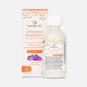 Caring Mill&trade; Children's Ibuprofen Dye-Free Liquid, Original Berry, 4 fl oz.